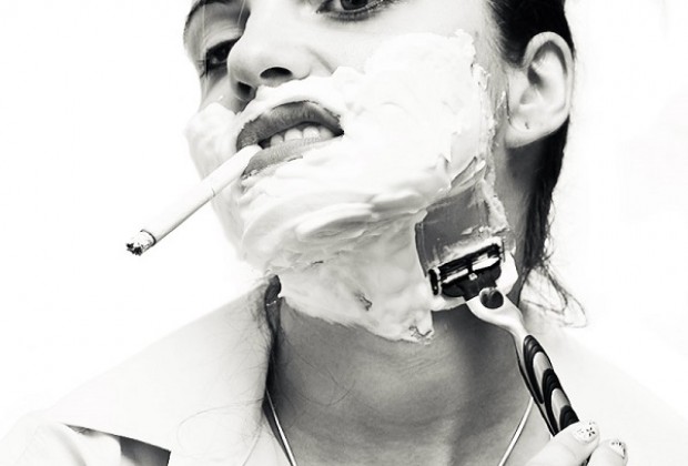 manly_woman_shaving_portrait_by_adrian_costea