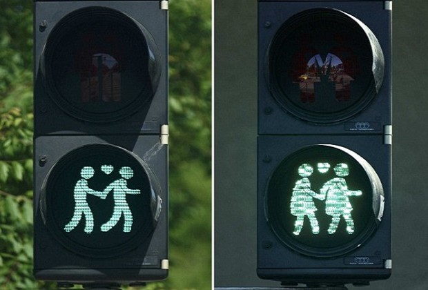 Αποσύρθηκαν οι "γκέι σηματοδότες" από την αυστριακή πόλη Λιντς