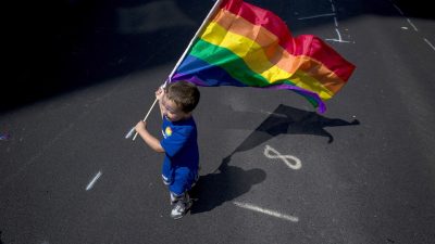gay flag kid