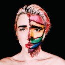lgbtq+ person with half-painted face